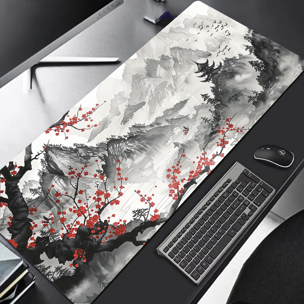 Sakura Scenery Large Gaming Mouse Pad – Anti-Slip Rubber, Durable Desk Pad for Office & Gaming