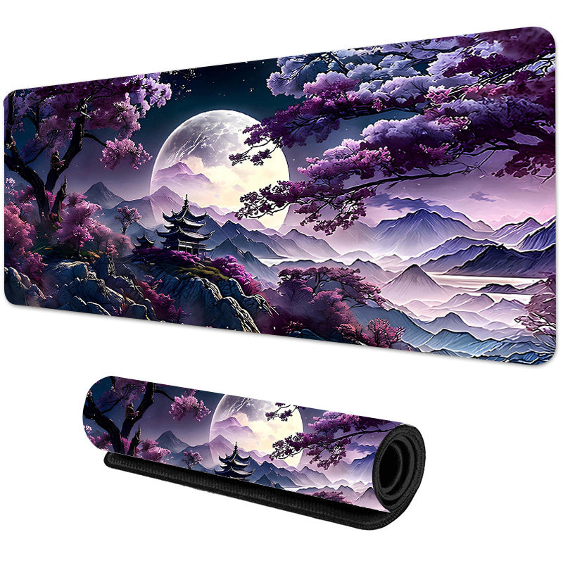 Sakura Scenery Large Gaming Mouse Pad – Anti-Slip Rubber, Durable Desk Pad for Office & Gaming