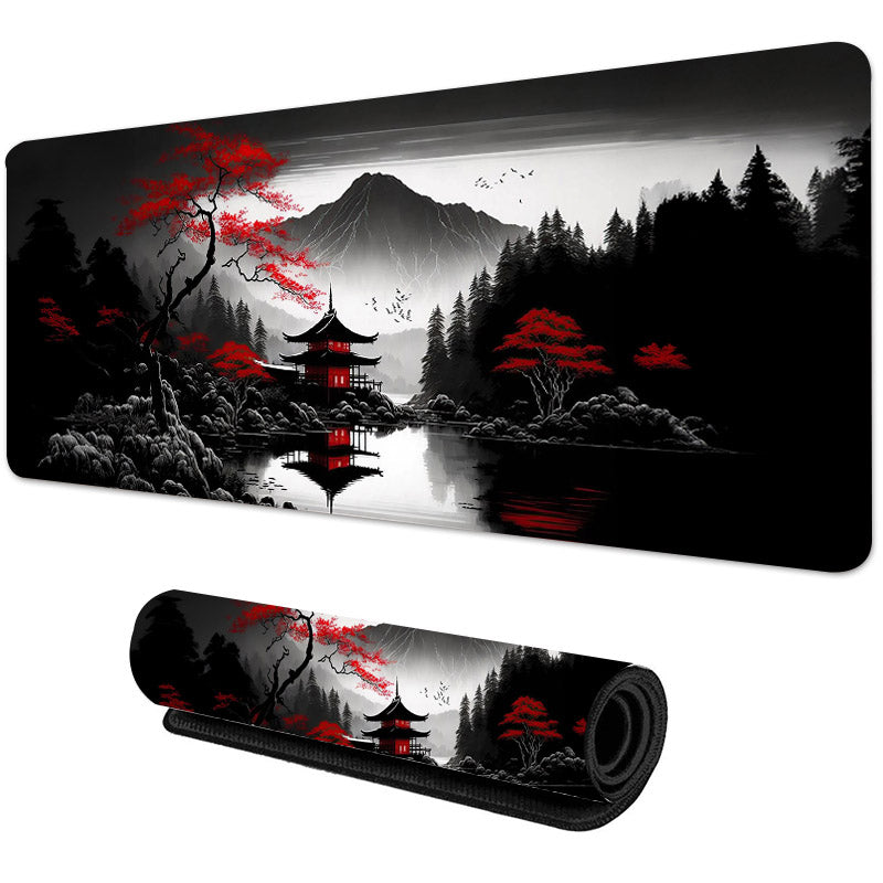 Sakura Scenery Large Gaming Mouse Pad – Anti-Slip Rubber, Durable Desk Pad for Office & Gaming