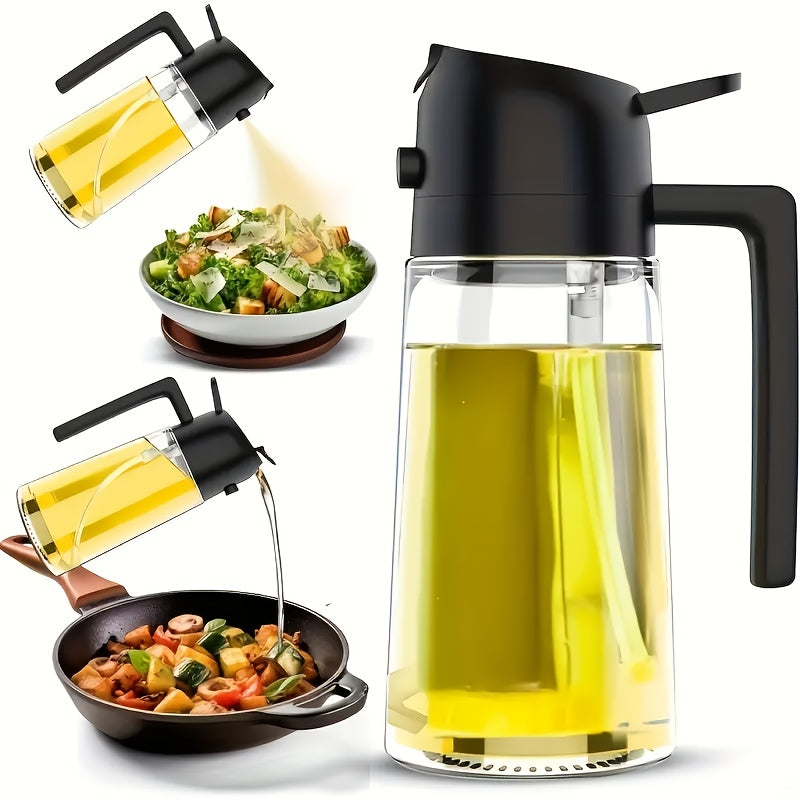 1pc Dual-Use Oil Sprayer & Dispenser Bottle