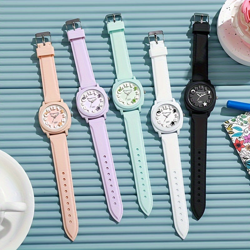 Casual Fashion Quartz Watch – Stylish Silicone Wristwatch for Women & Students