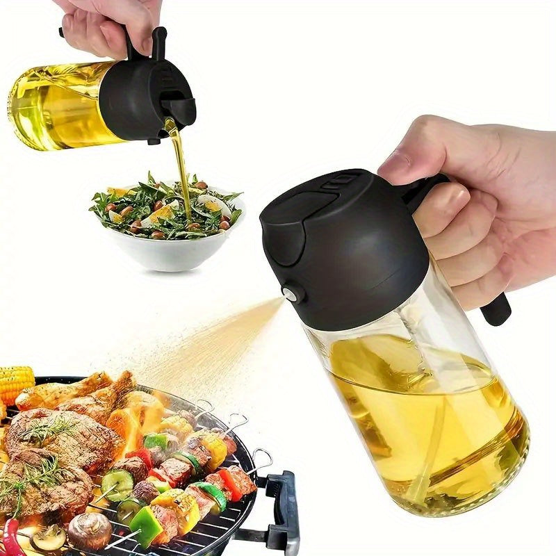 1pc Dual-Use Oil Sprayer & Dispenser Bottle