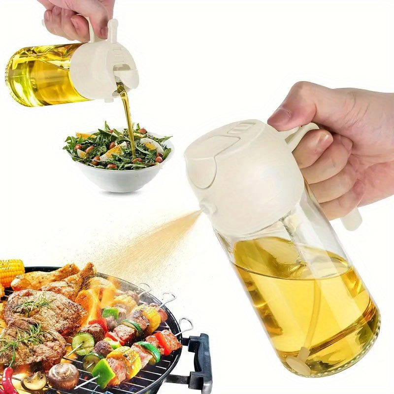 1pc Dual-Use Oil Sprayer & Dispenser Bottle