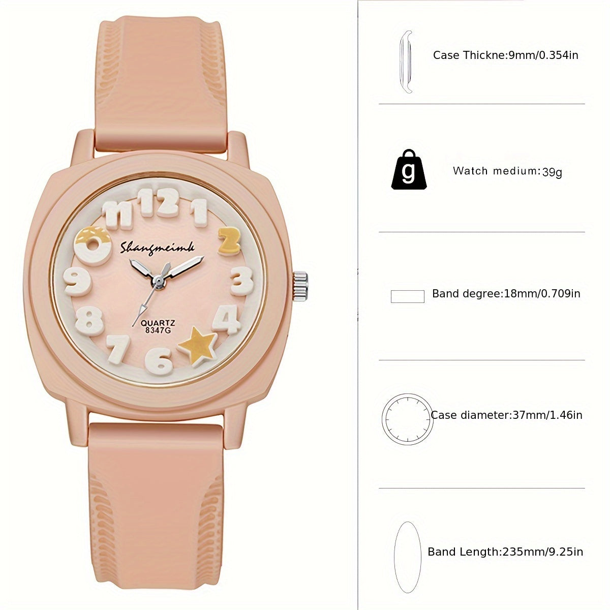 Casual Fashion Quartz Watch – Stylish Silicone Wristwatch for Women & Students